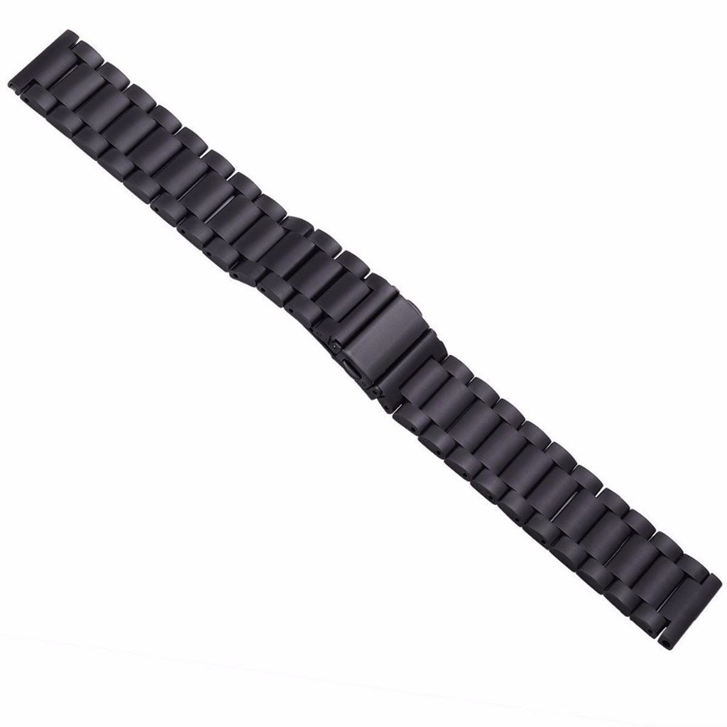 Samsung Gear S3 Classic/Frontier og andre urrem i rustfrit stål – sort