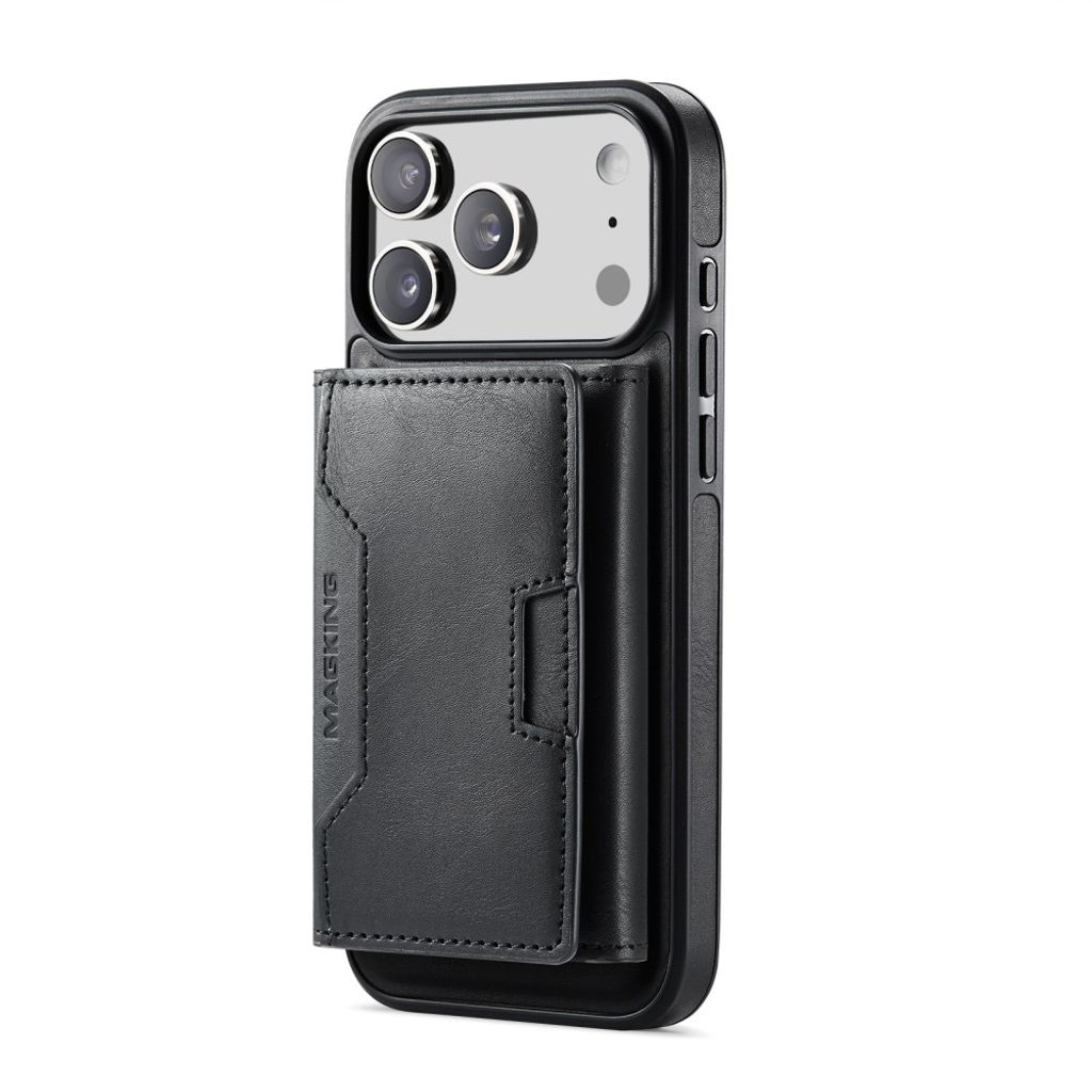 MAGKING iPhone 18 Pro Max/17 Pro Max MagSafe Kuori irrotettavalla lompakolla - Musta