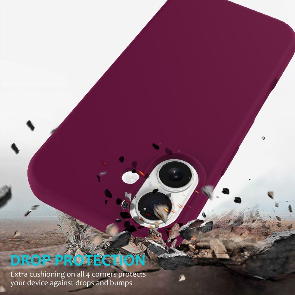 iPhone 17 Silicone Phone Case - Wine Red