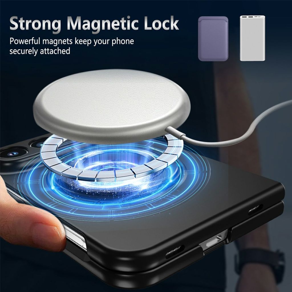 iPhone Duo MagSafe-skal med roterande ringhållare - Svart