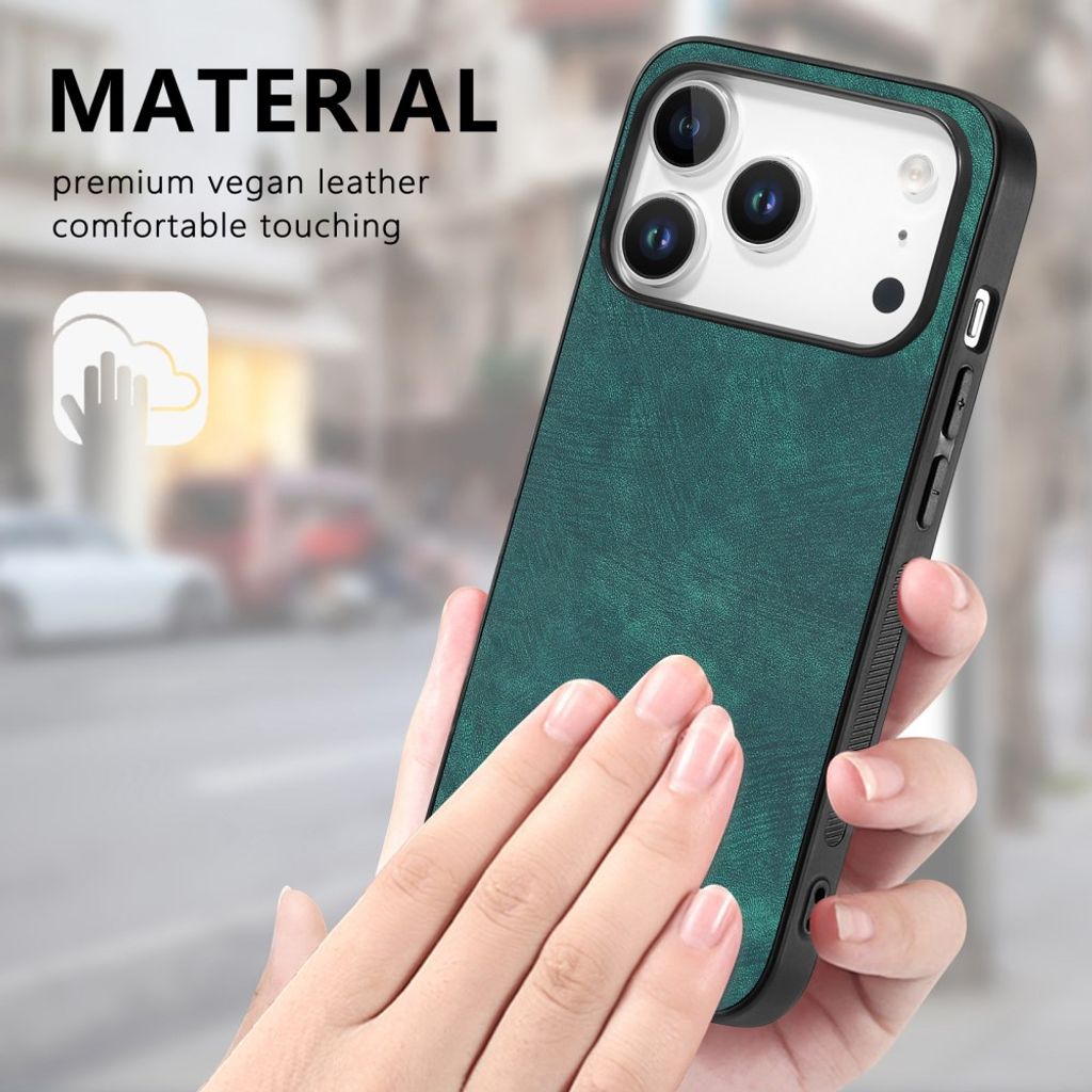 iPhone 18 Pro Max/17 Pro Max Skal i PU-läder - Grön