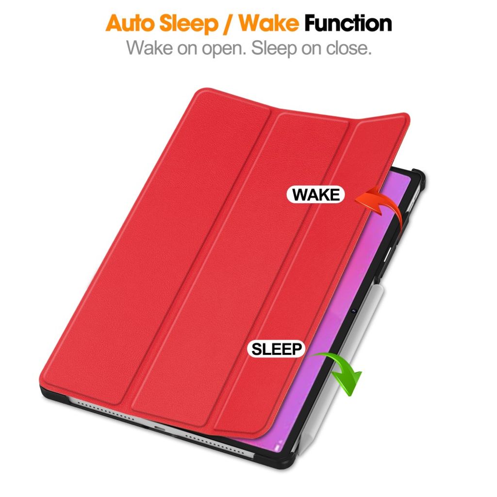 Lenovo Yoga Tab Plus Kotelo, jalusta - punainen