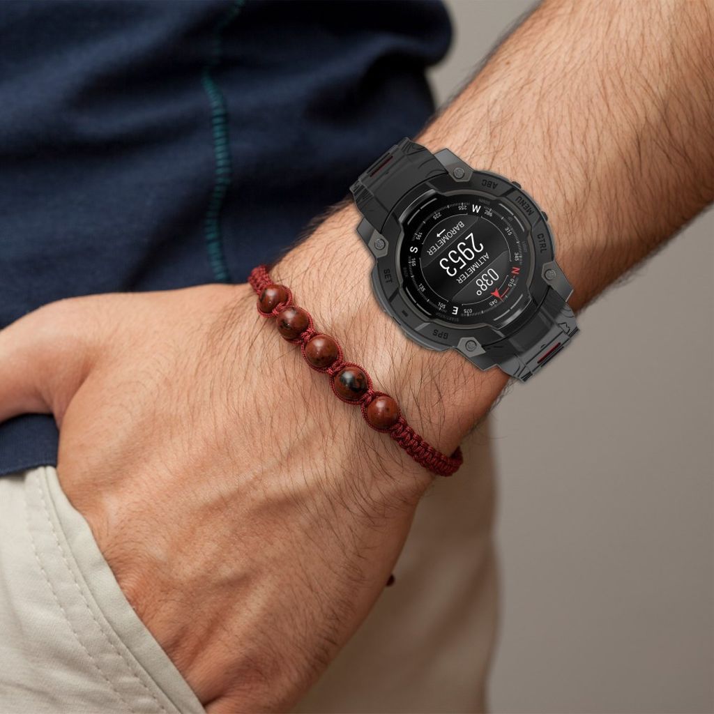 Garmin Instinct 3 50mm Watch Strap Silicone – Black/Black