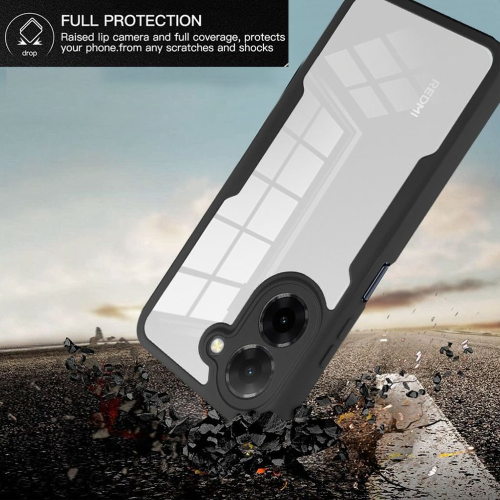 Xiaomi Redmi A5 NFC kuori näytönsuojalla - musta