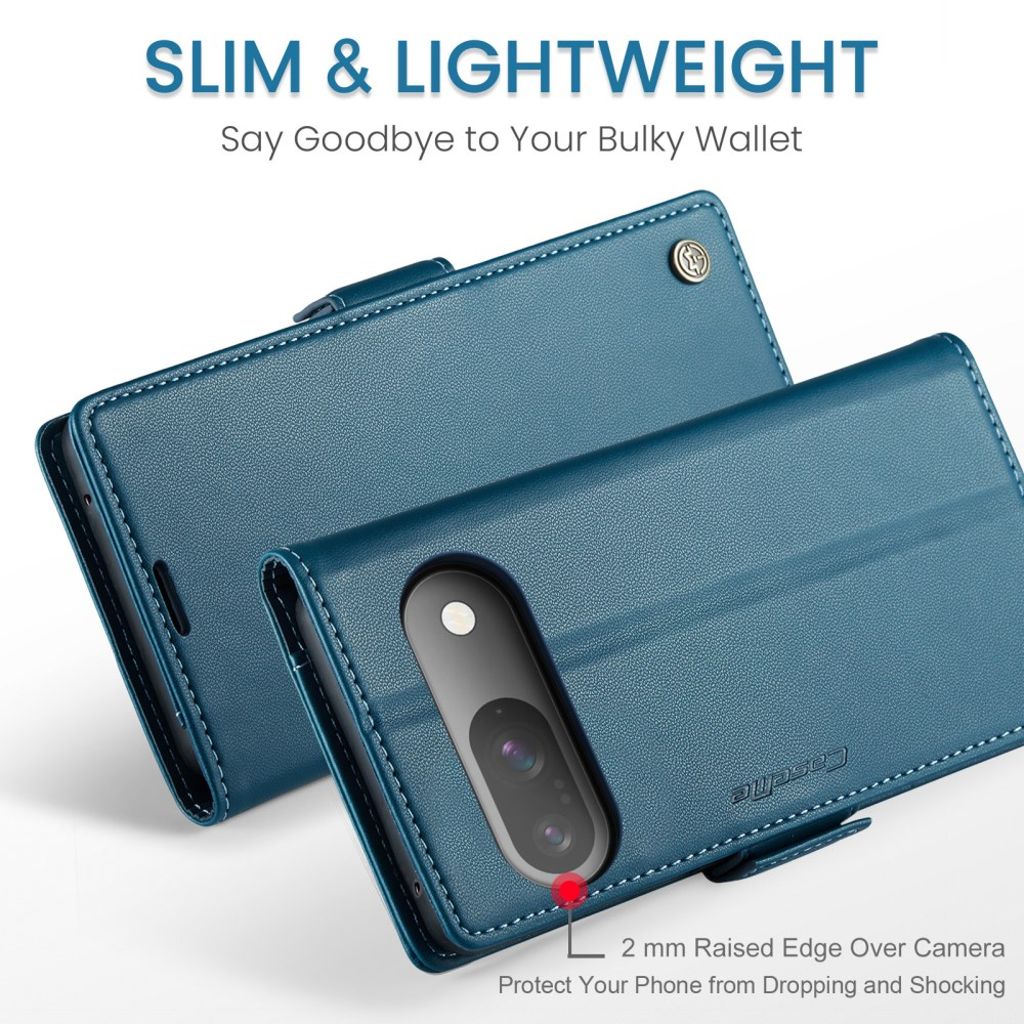 CASEME Google Pixel 10 Pro / 10 / 9 Pro / 9 Kotelo Korttipaikka - Sininen