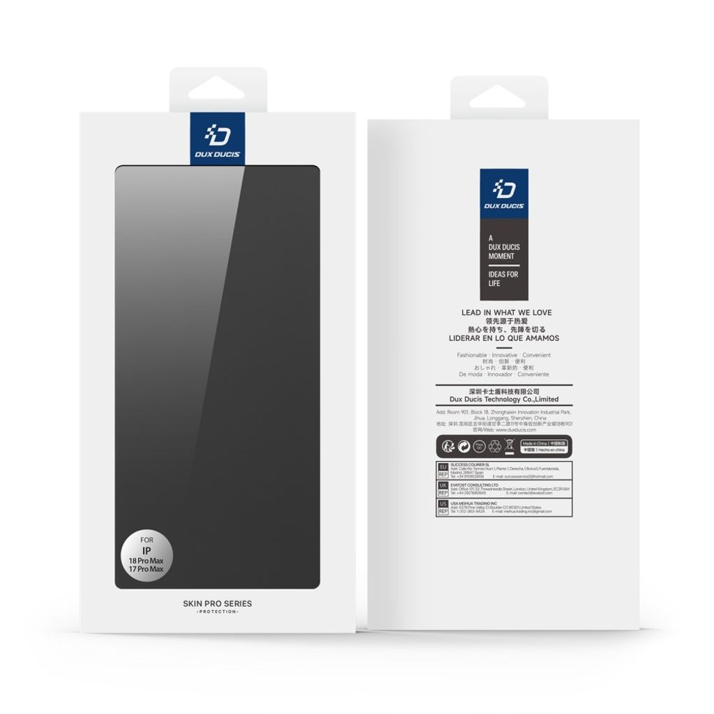 Dux Ducis iPhone 18 Pro Max / 17 Pro Max Fodral med Korthållare - Svart