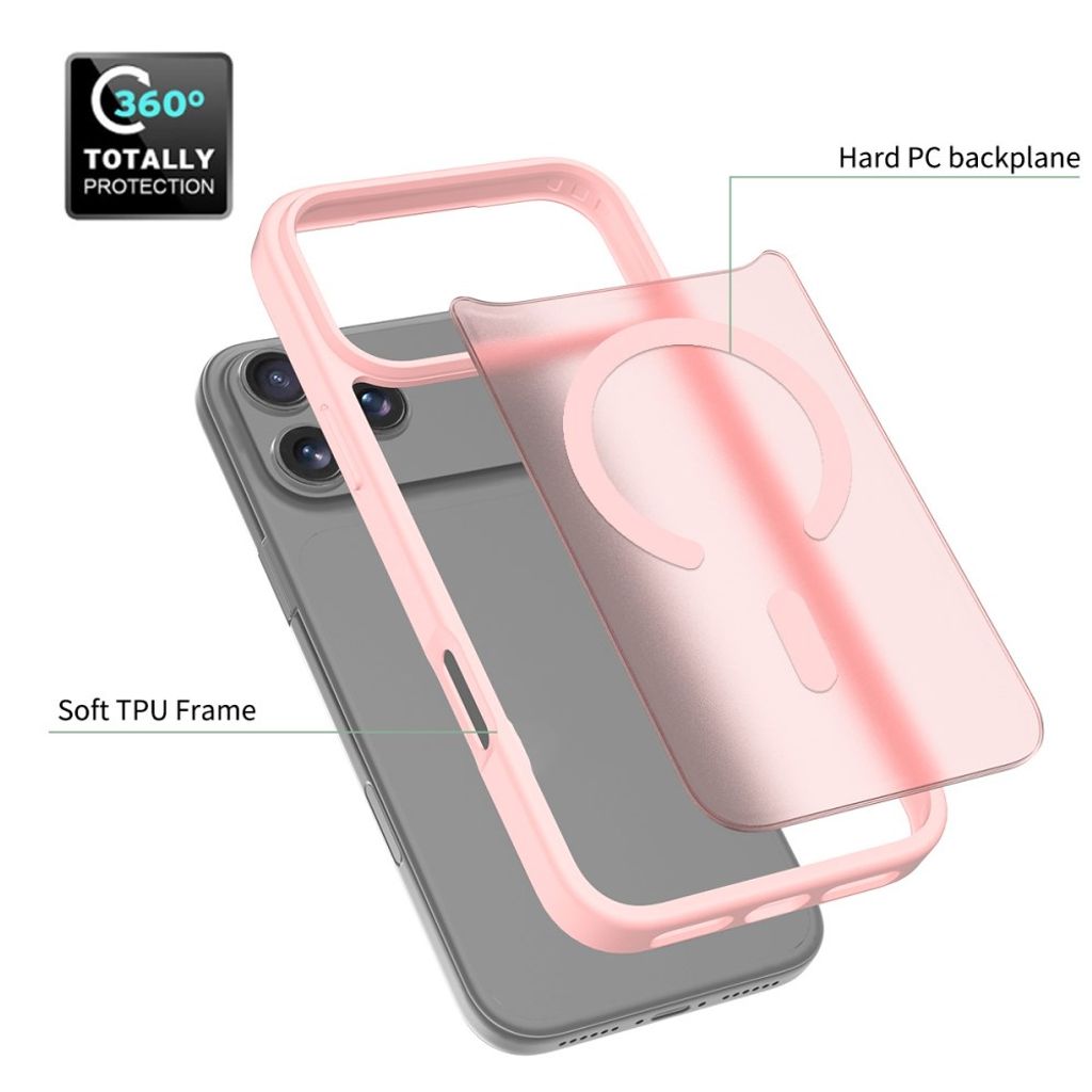 iPhone 18 Pro Max/17 Pro Max cover MagSafe-kompatibelt - Pink