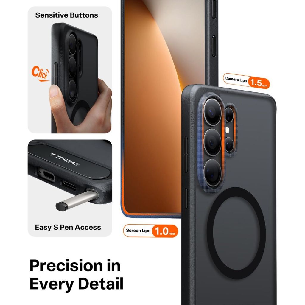 DRY Samsung Galaxy S26 Ultra MagSafe -kuori jalustalla - musta