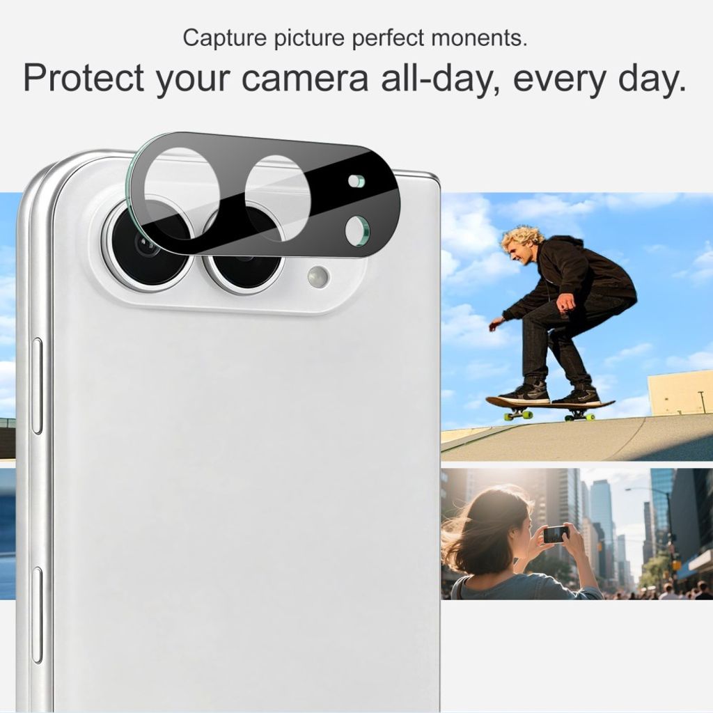 IMAK iPhone Fold Linssinsuoja Karkaistu Lasi + Akryylisuoja - Musta