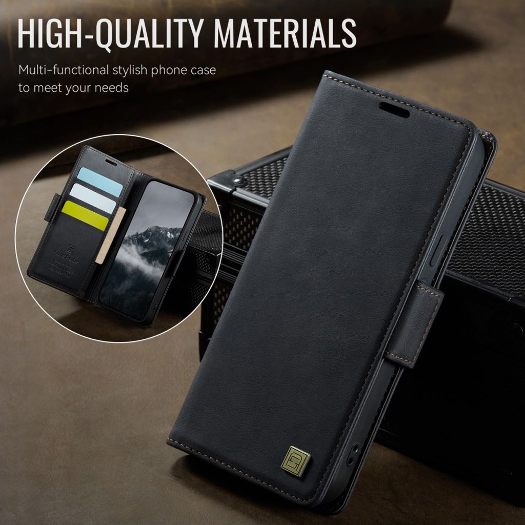 AUTSPACEA11 Google Pixel 11 Pro XL Plånboksfodral med RFID-blockering - Svart