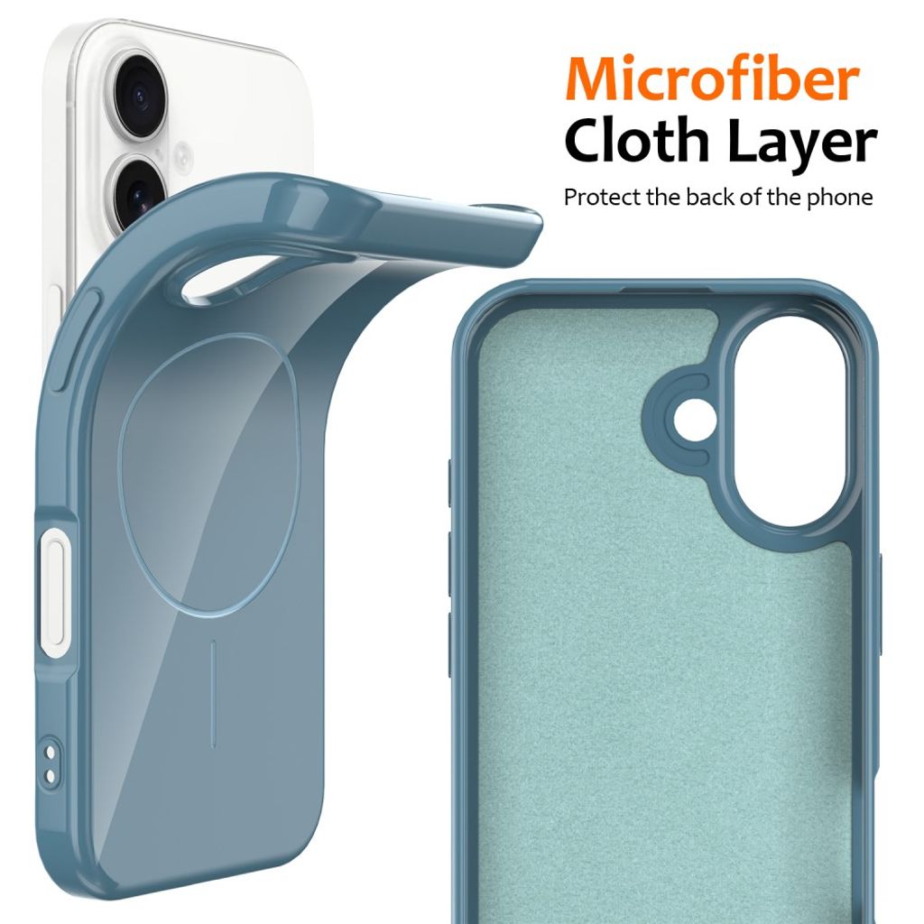 iPhone 17 Kuori, MagSafe-yhteensopiva, Kantohihna - sininen