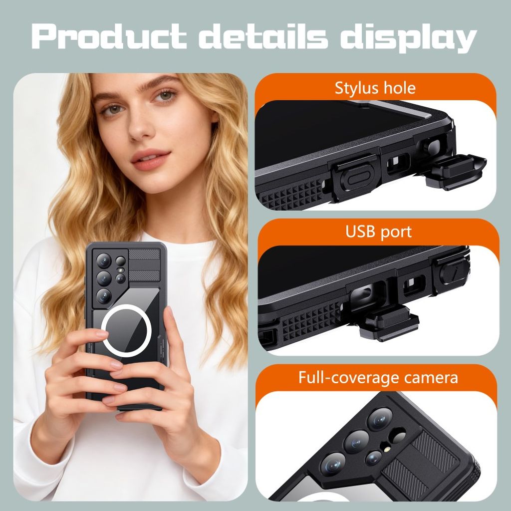 REDPEPPER Samsung Galaxy S26 Ultra MagSafe-skal - Transparent/Svart