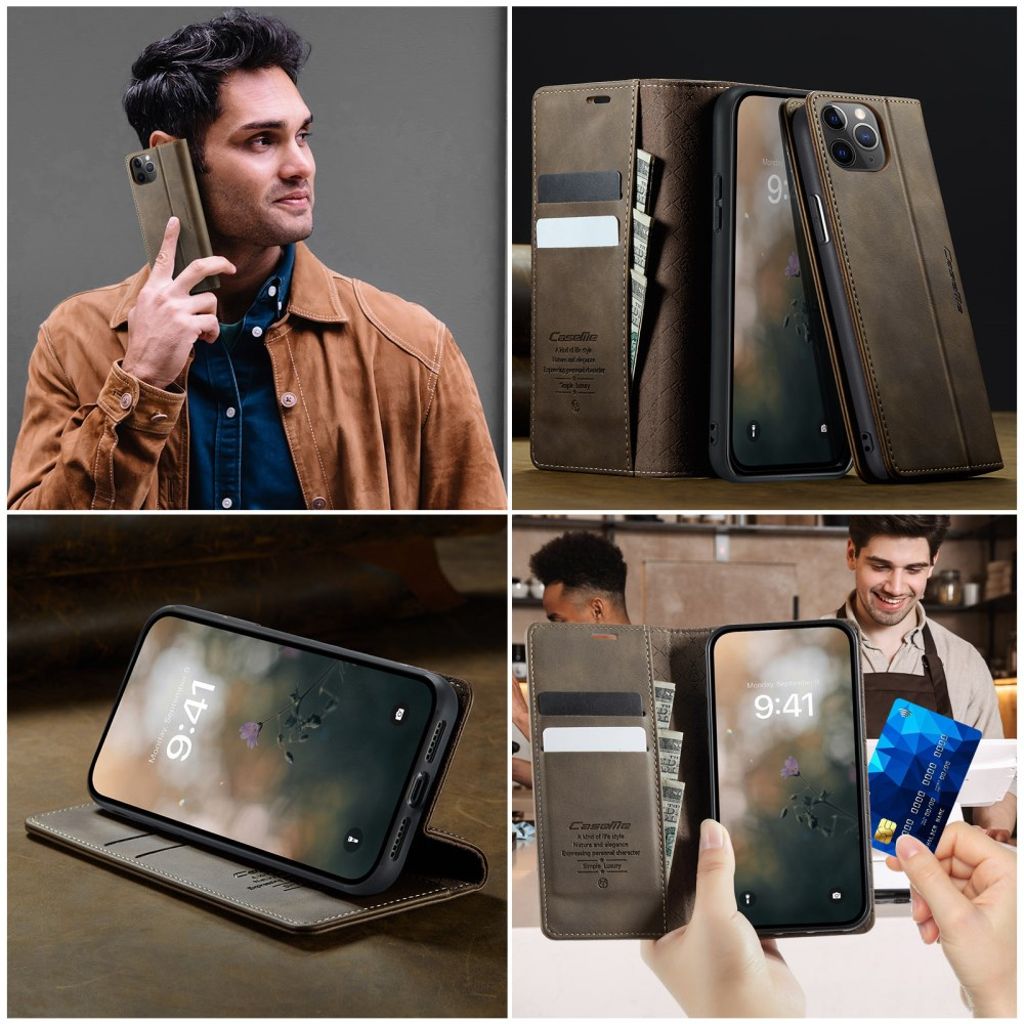 CASEME iPhone 11 Pro Fodral med Stativ - Brun