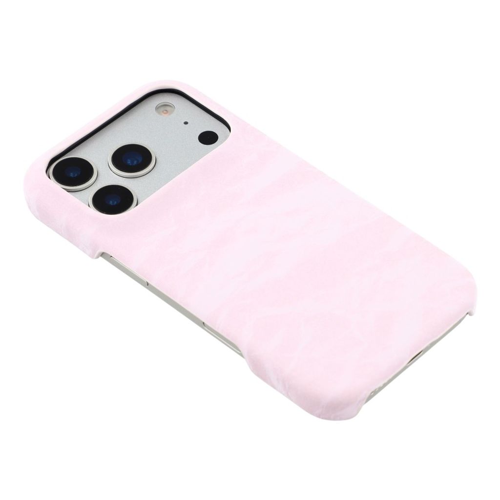 **iPhone 18 Pro Max/17 Pro Max-deksel med fløyelsutseende – rosa**