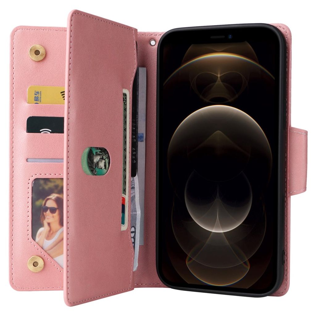 iPhone 12 Pro Max Kotelo Jalusta - Ruusu kultaa