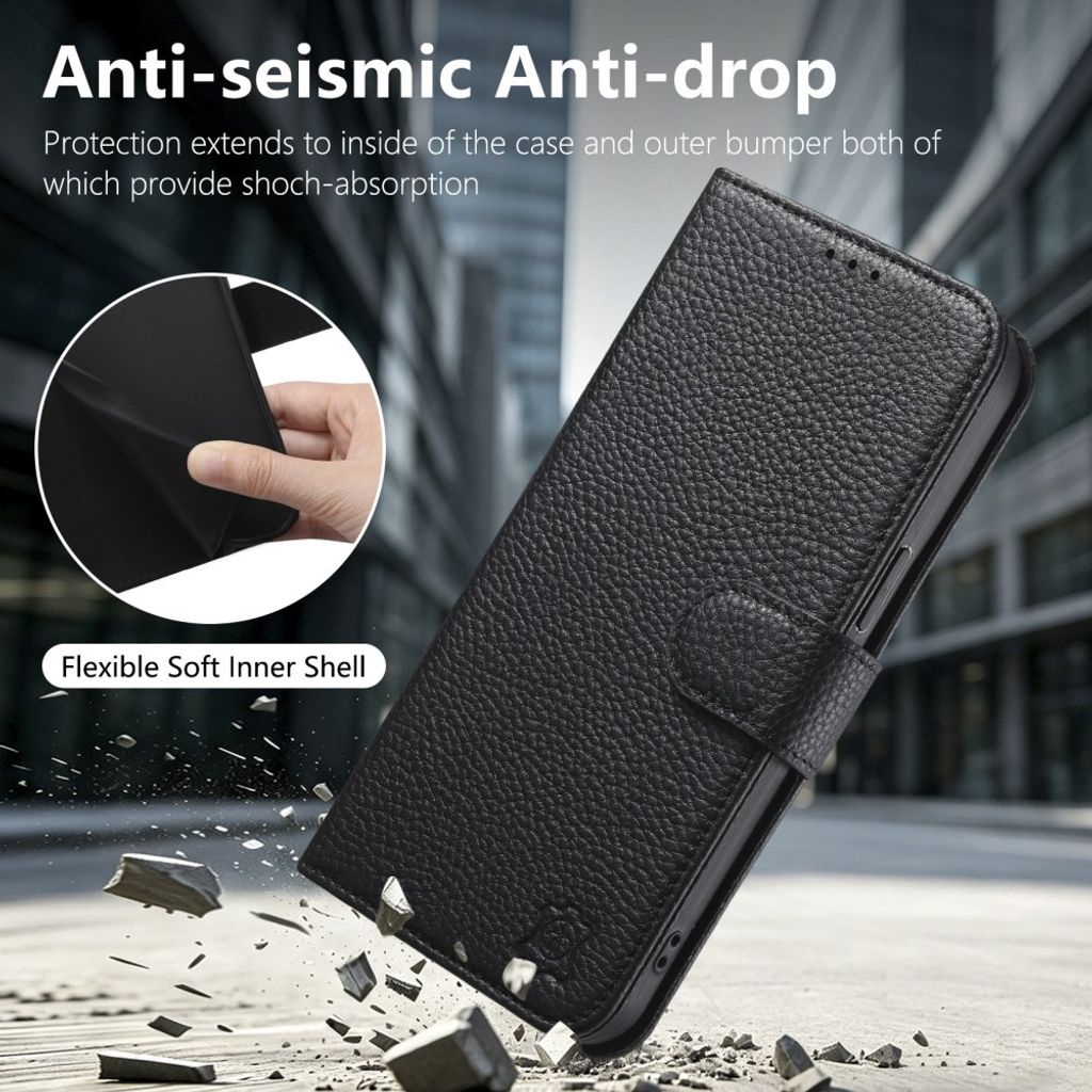 Xiaomi 17T Lompakkokotelo RFID esto - Musta