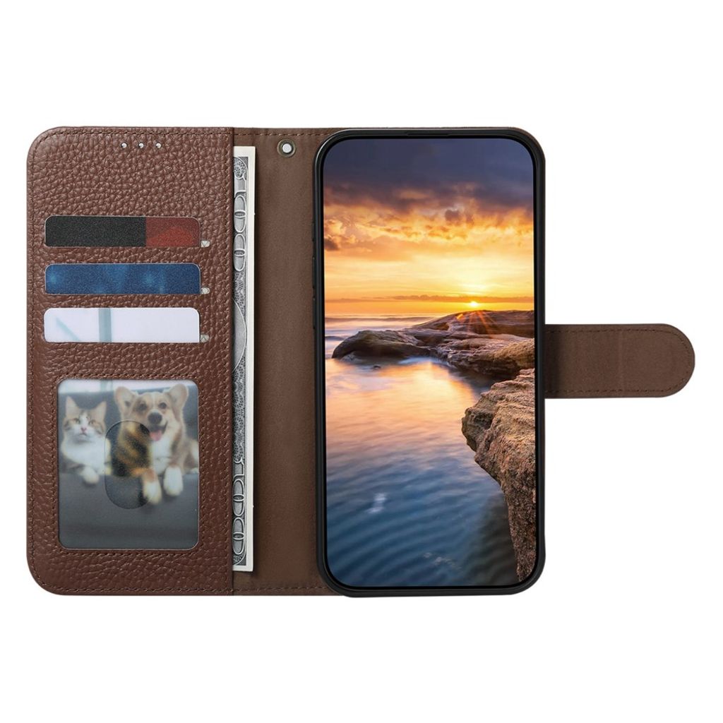 Xiaomi 17T Lompakkokotelo RFID esto - Tummanruskea