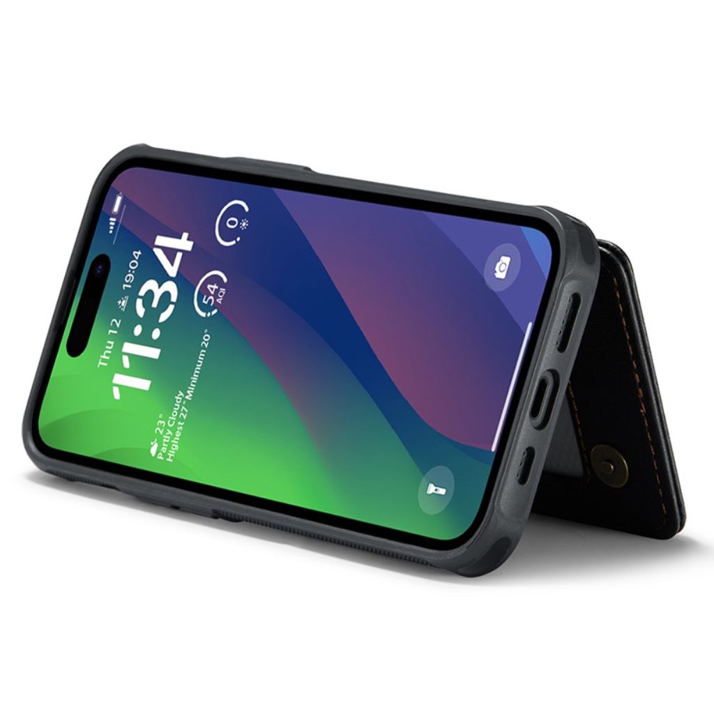 CASEME iPhone 15 Plus Kuori 5 Korttipaikka - Musta