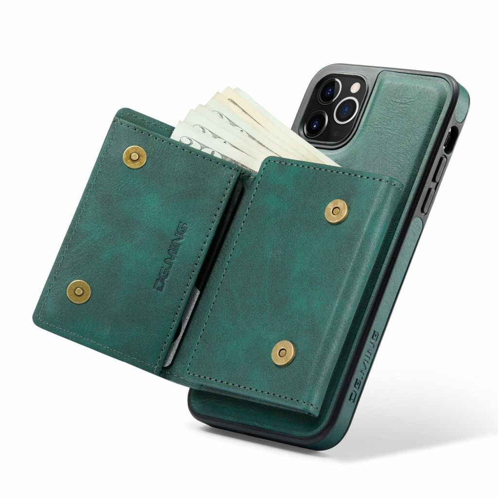 DG.MING iPhone 11 Pro Max Plånboksskal RFID-blockerande – Grön