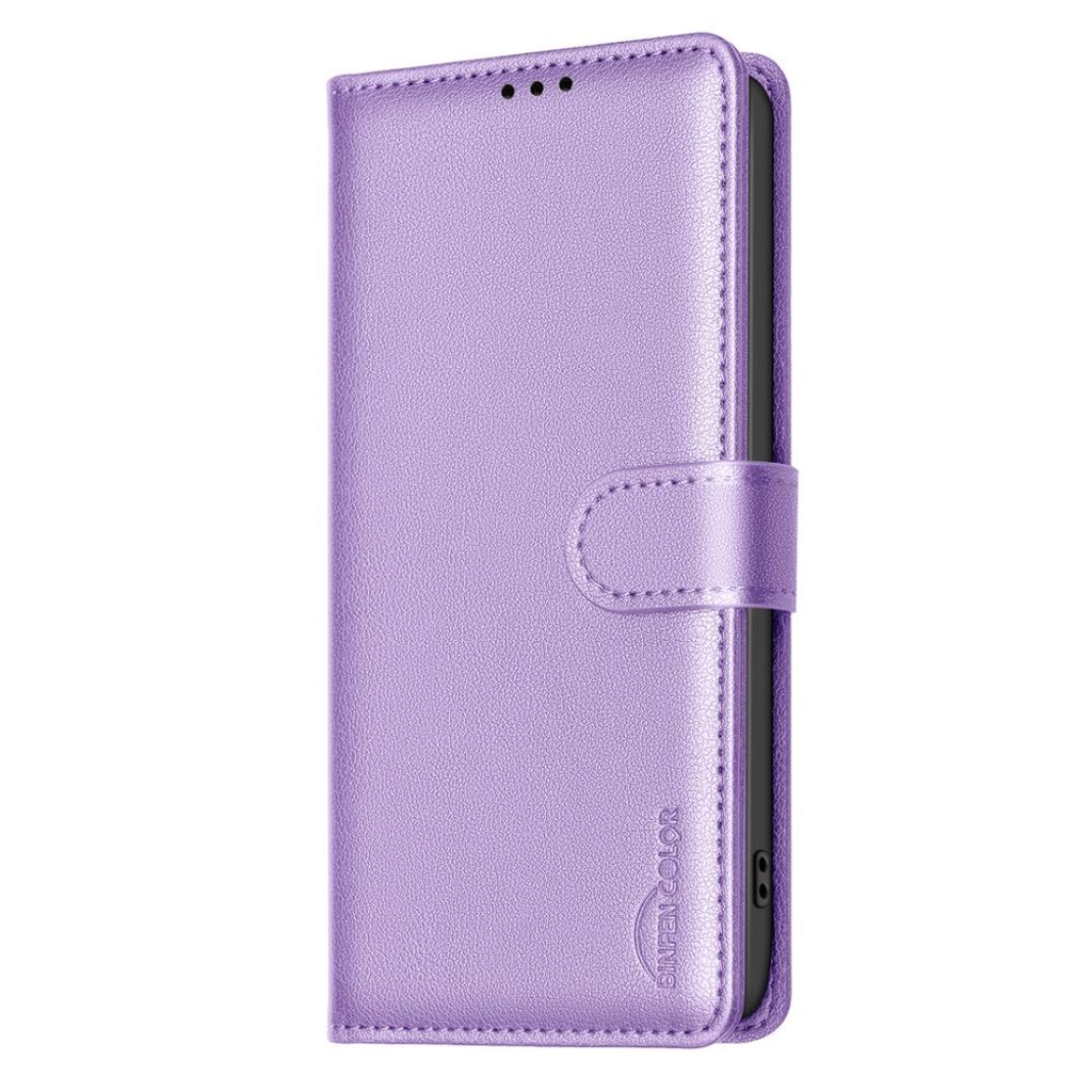 BINFEN COLOR iPhone 13/14 Wallet Cover RFID Blocking - Purple