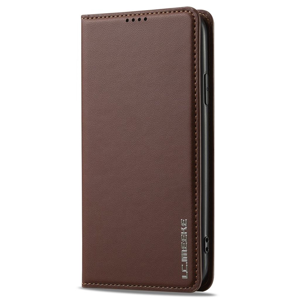 LC.IMEEKE iPhone XS Max Pungetui med Kortholder og Stativ – Brun