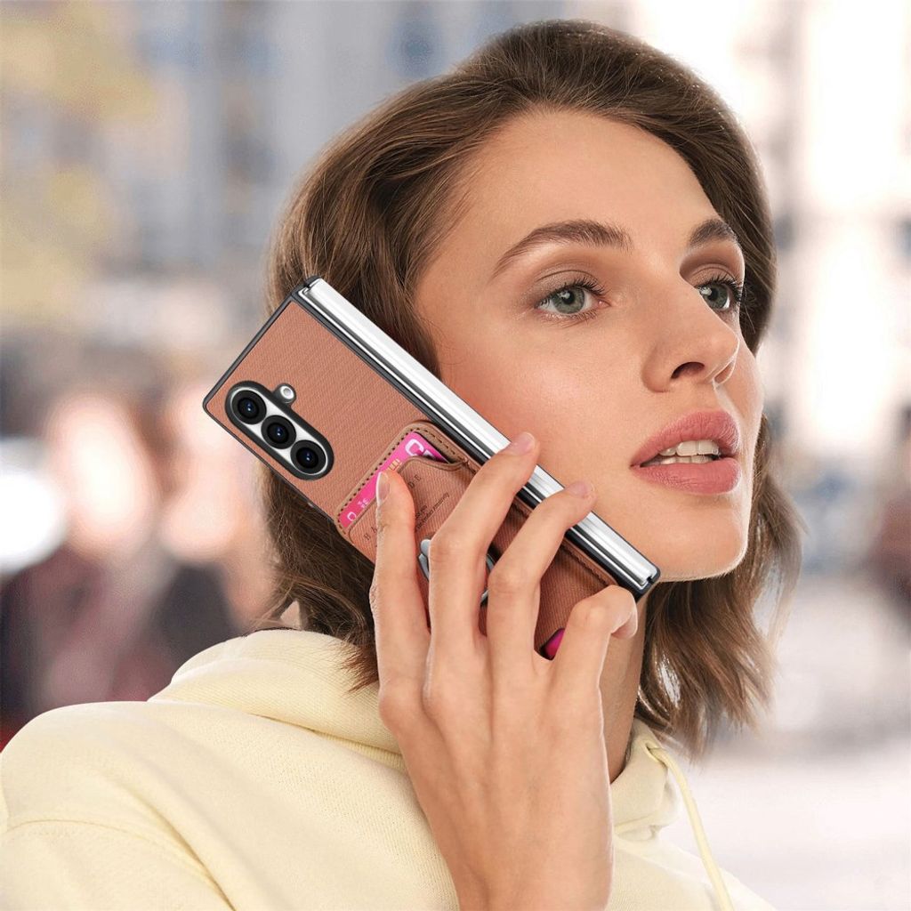 Samsung Galaxy Z Fold8 Ultra MagSafe Kuori irrotettavalla Kortin haltija - Ruskea
