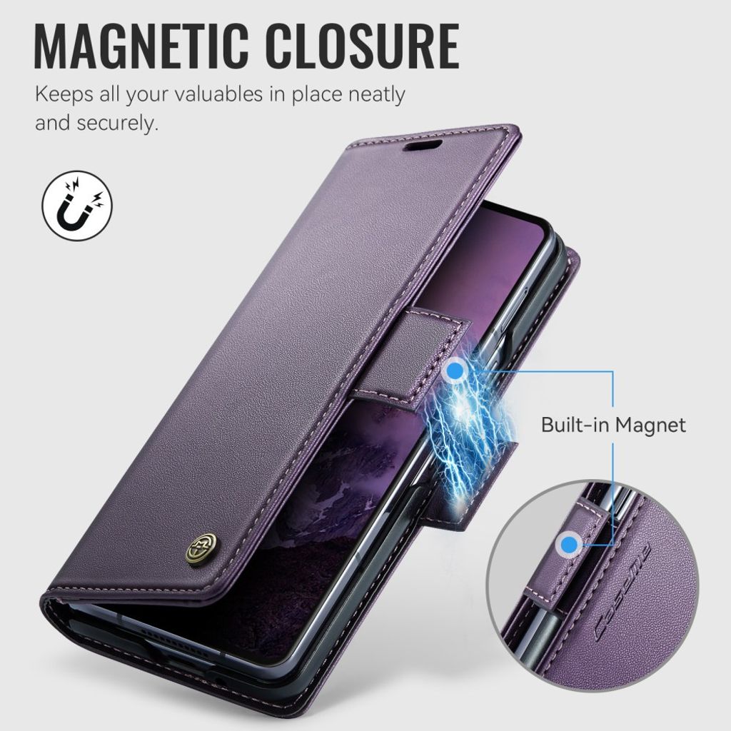 CASEME Samsung Galaxy Z Fold8 Ultra Flip Cover med RFID blokering - Lilla