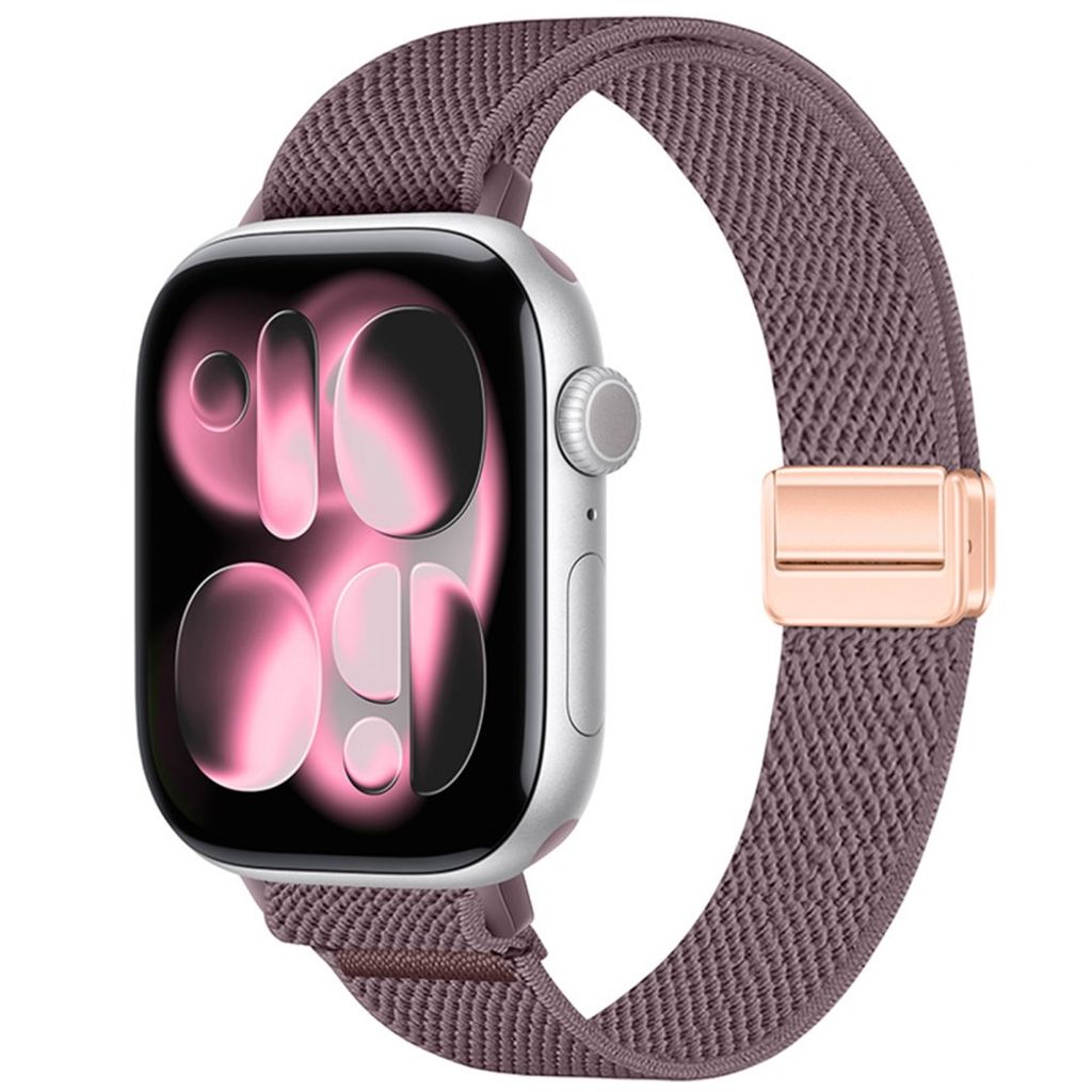 Apple Watch 42/41/40/38mm Smalt Klockarmband i Nylon - Lila