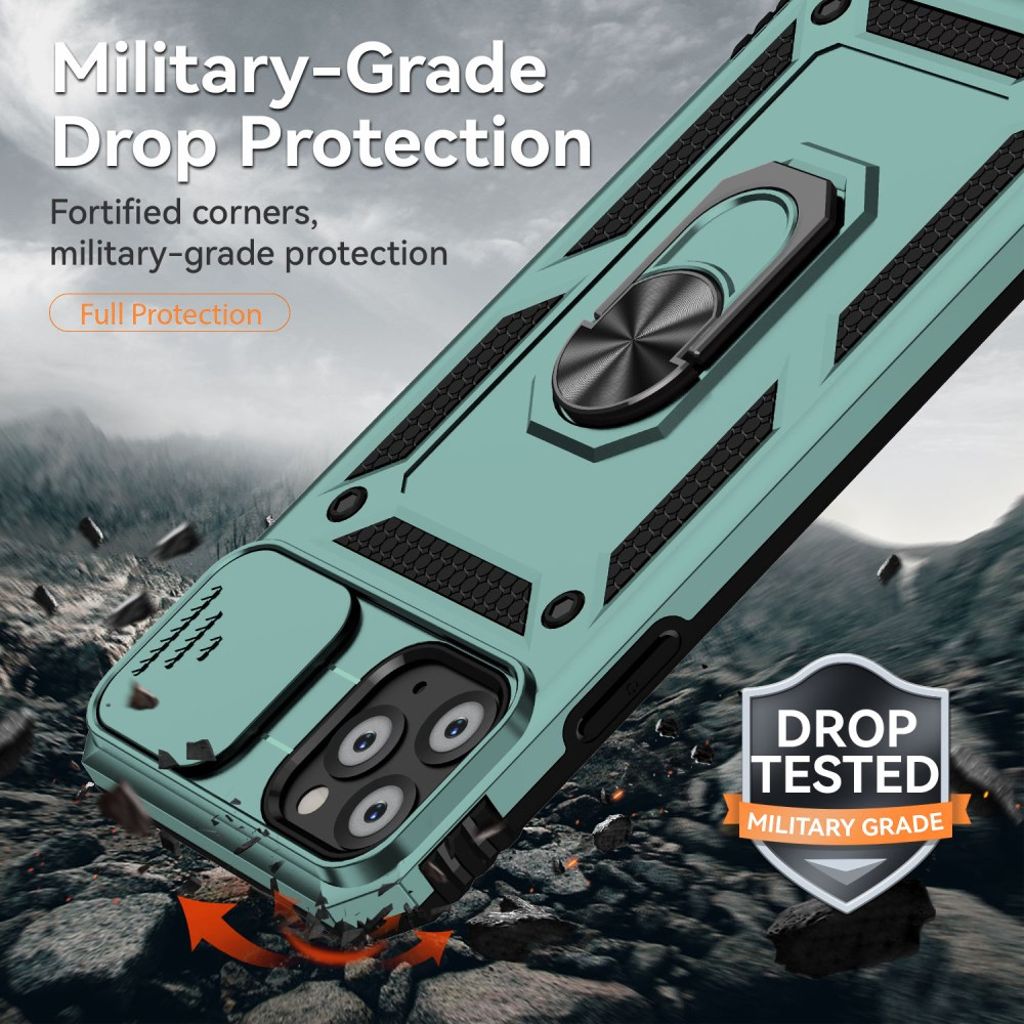 iPhone 11 Pro Cover med Ringholder - Grøn