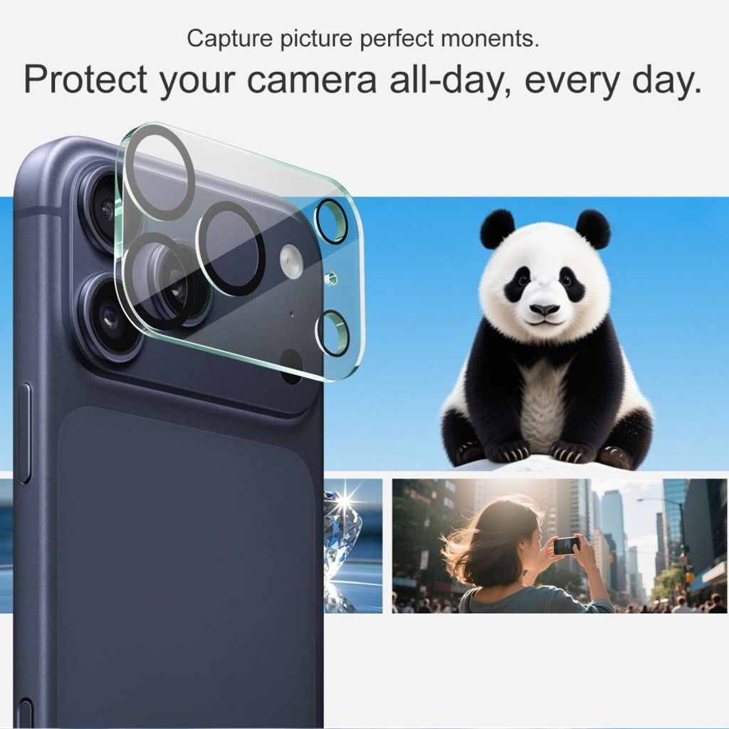 IMAK iPhone 18 Pro Max -linssinsuoja akryylikuorella - läpinäkyvä