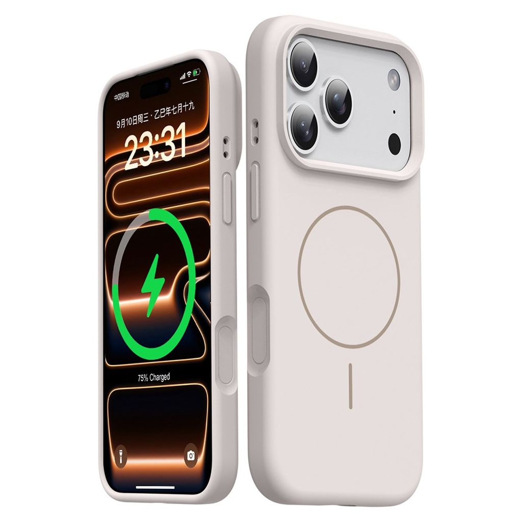 iPhone 18 Pro Max/17 Pro Max MagSafe Skal i silikon - Vit