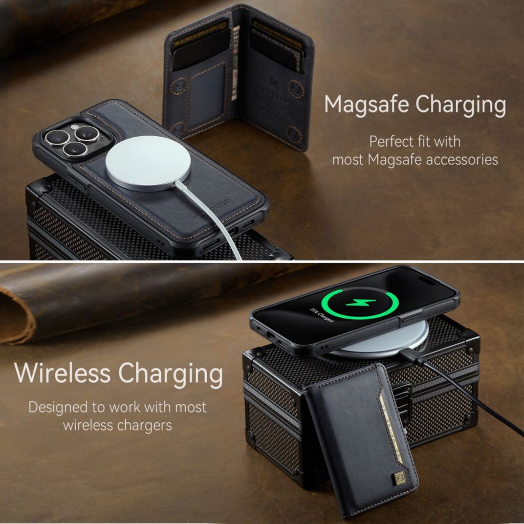 AUTSPACE iPhone 12 Pro Max Cover med Kortplads - Sort