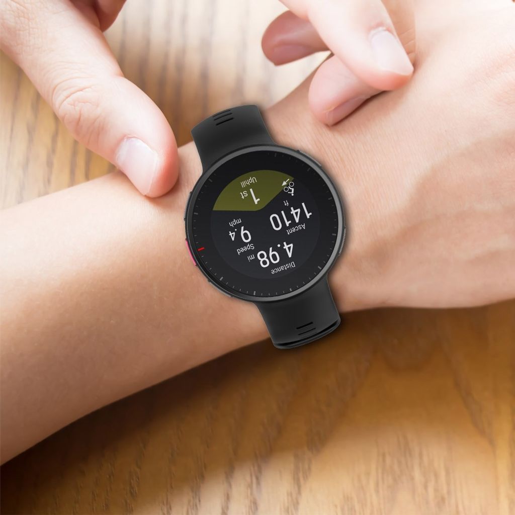 Polar Vantage V2 -silikoniranneke kellolle – musta