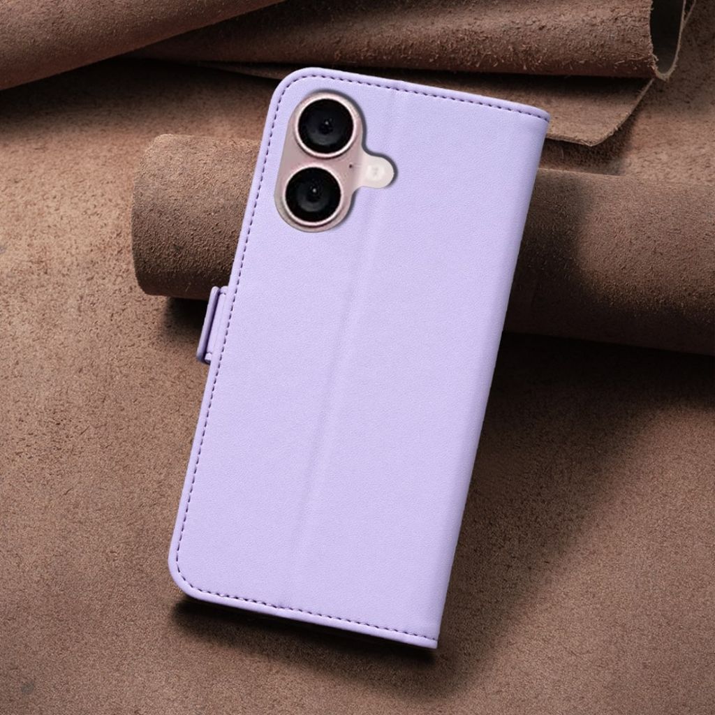 BINFEN COLOR iPhone 16 Wallet Cover – Purple
