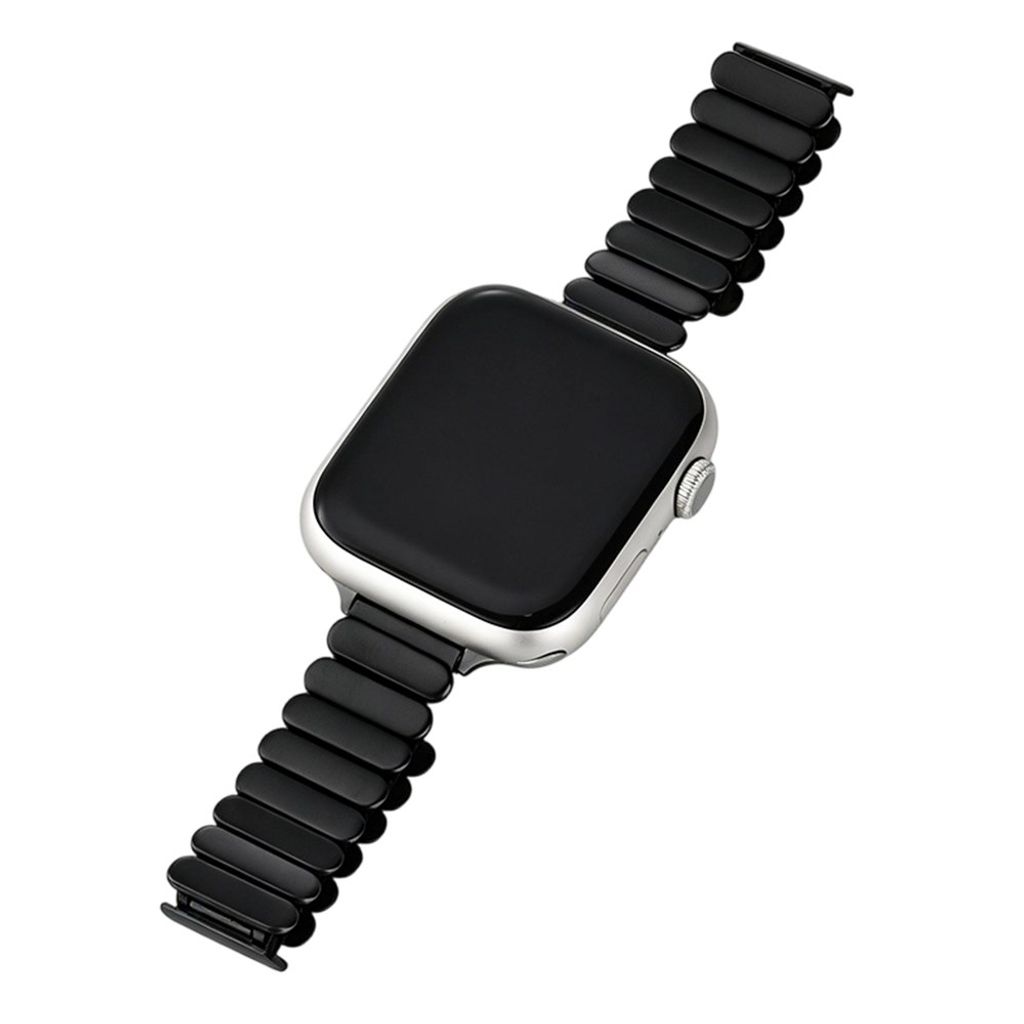 Apple Watch 49/46/44/42mm Klockarband Rostfritt Stål Fjärilsspänne - Svart