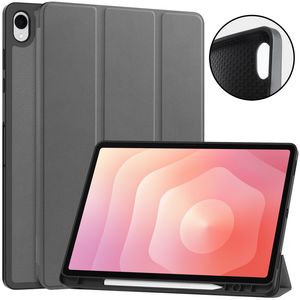 Samsung Galaxy Tab S12 Plus Fodral med stativ och pennfack - Grå
