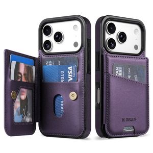 N.BEKUS iPhone 18 Pro/17 Pro Lompakkokuori RFID-suojauksella - Violetti