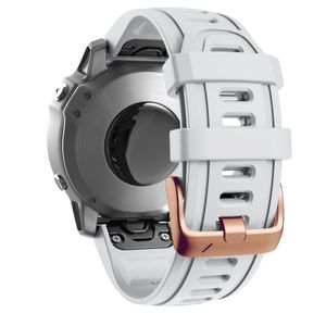 Garmin Fenix 7S/6S/5S/Instict 2 etc. Silicone Watch Strap - White