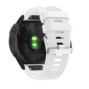 Garmin Fenix 7X/6X/5X etc. Urrem med Metalspænde - Hvid