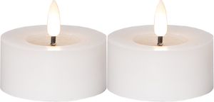 LED Värmeljus Flamme Flow 55mm, 2-pack Vit