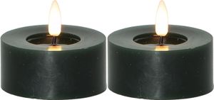 LED-varmelys Flamme Flow 55 mm, 2-pakning grønn