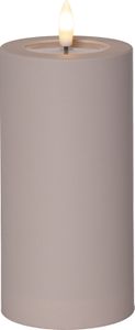 LED BLOCKLJUS FLAMME SOFT BEIGE / 17,5 CM / TIMER / INOMHUS/UTOMHUS