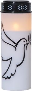 LED-gravlys DOVE / 21 cm / batteri / timer / innendørs/utendørs bruk