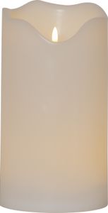 LED BLOCKLJUS FLAMME GRAND VIT / 30 CM / TIMER / UTOMHUS