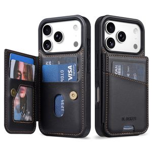 N.BEKUS iPhone 18 Pro/17 Pro Lompakkokuori RFID-suojauksella - Musta
