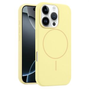 iPhone 16 Pro Max Case MagSafe Compatible Liquid Silicone - Light Yellow