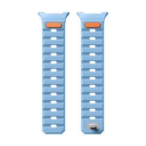 Samsung Galaxy Watch9/9 Classic/8/8 Classic Magnetisk silikon klokkerem - Lysblå