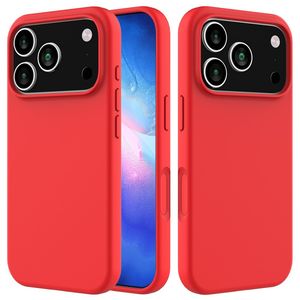 iPhone 18 Pro/17 Pro Silikonskal - Röd