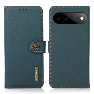 KHAZNEH Google Pixel 11 Pro XL Lommeboketui Ekte Skinn RFID-blokkerende - Grønn