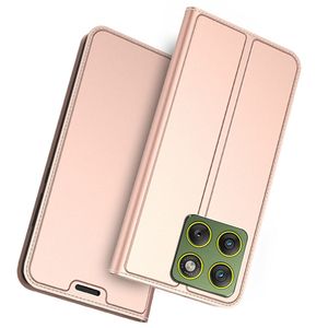 Motorola Edge 70 5G Plånboksfodral PU-läder Korthållare Stativ – Roséguld
